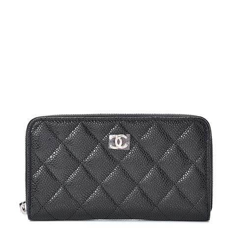 chanel small black wallet|Chanel zipped wallet.